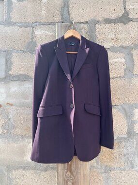Theory purple staple blazer sz 4